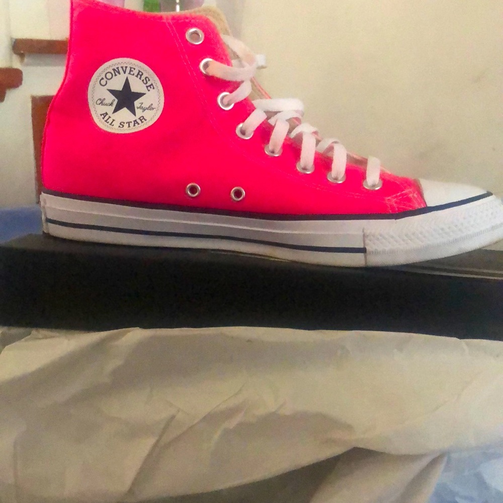 Dark pink converse- size 10.